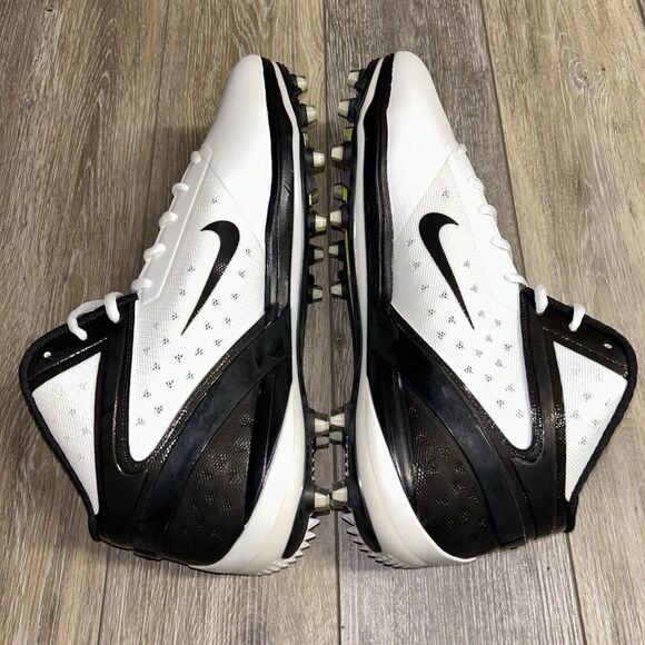 Nike Alpha Talon Elite 3/4 Mens Size 16 Football Cleats White Black 512482-100 - Picture 9 of 12